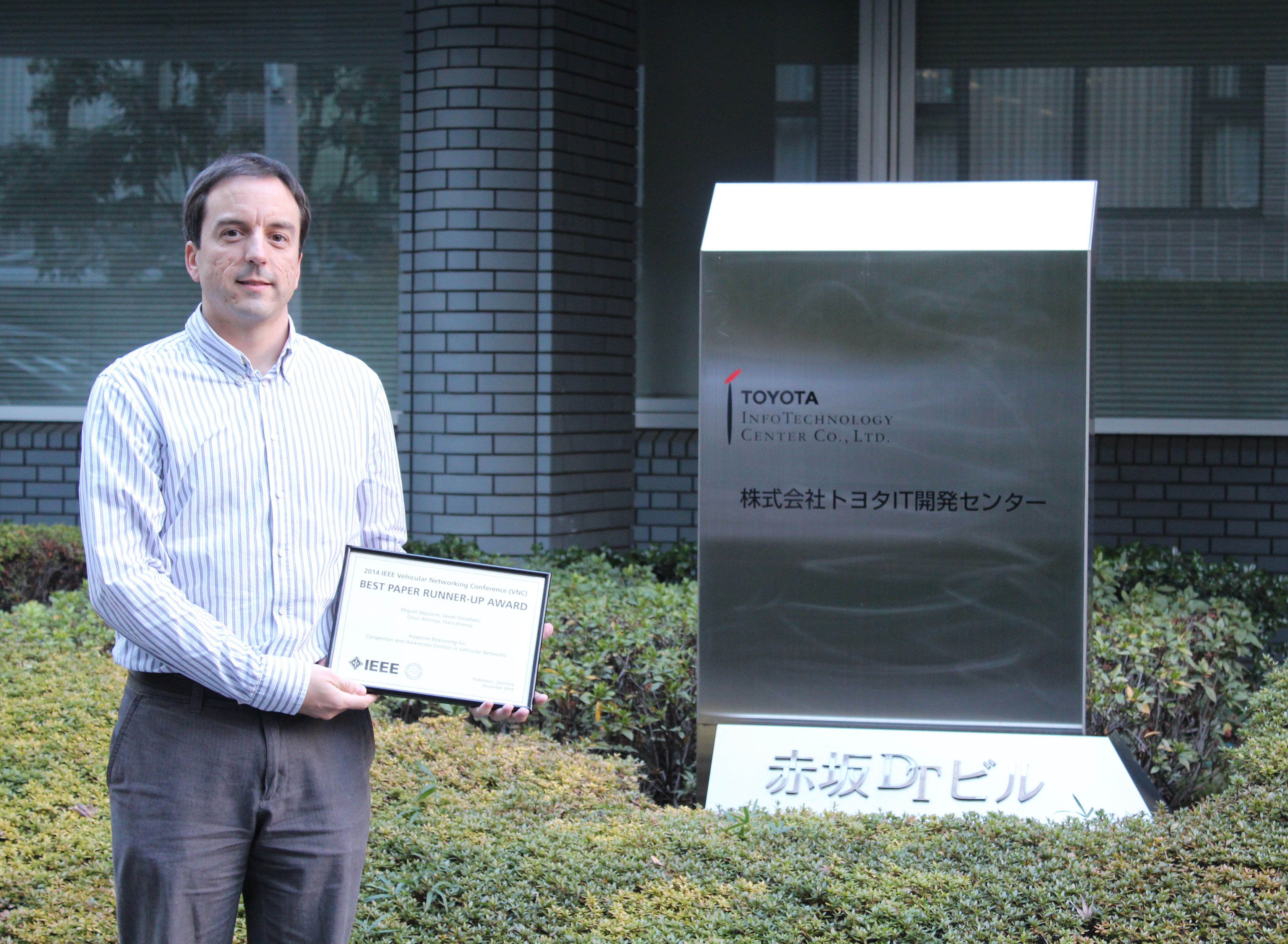 Best full paper runner-up in IEEE Vehicular Networking Conference 2014